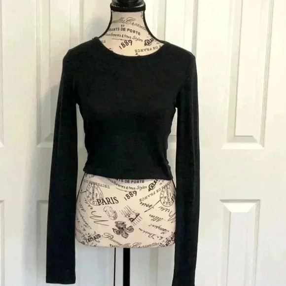 Wilfred Free Long  Sleeved Crop Top in Size Small - Picture 1 of 5